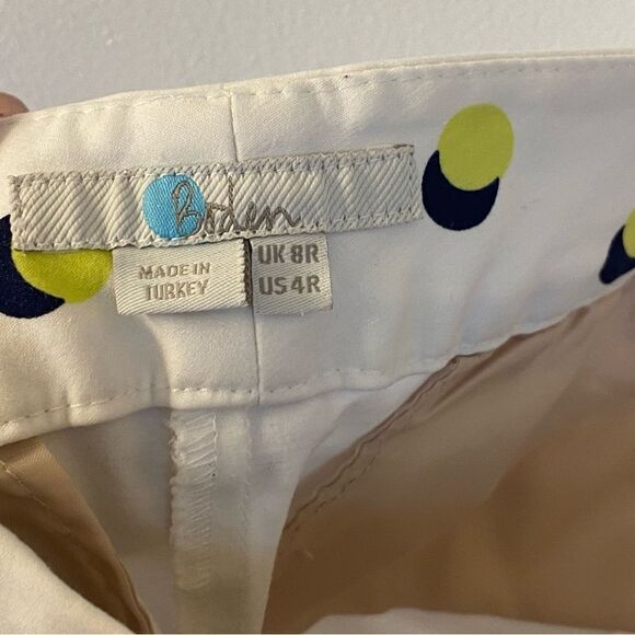 Boden White Chino coastal dress pants trouser slacks cropped mid rise 4R - Picture 6 of 13